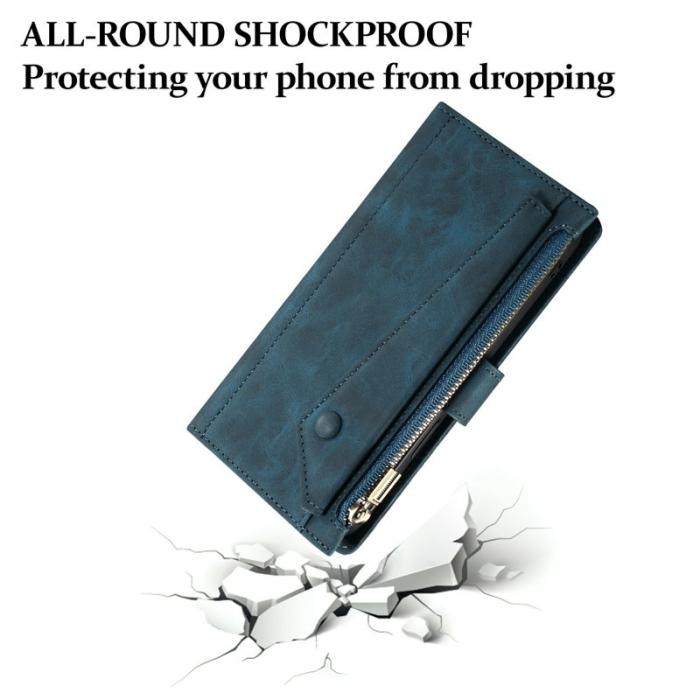 ESEBLE - ESEBLE Plånboksfodral för Samsung Galaxy S26 Ultra Äkta läder Ställ - Blå