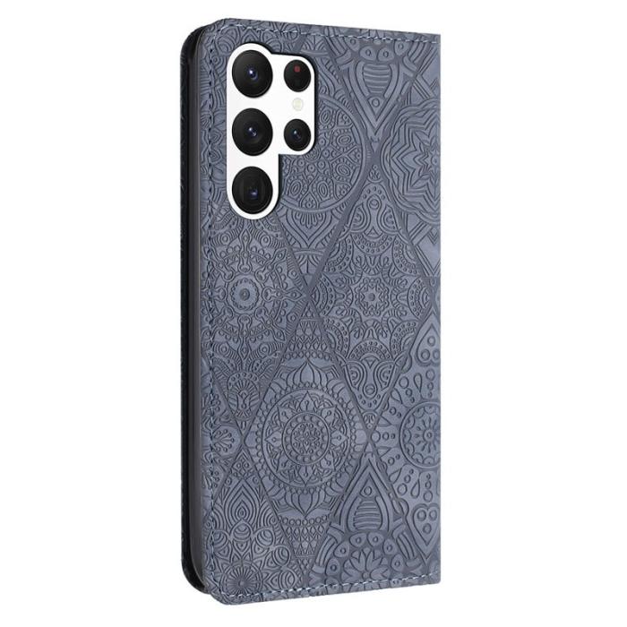 OEM - Plånboksfodral för Samsung Galaxy S26 Ultra Konstläder Ställ - Grå