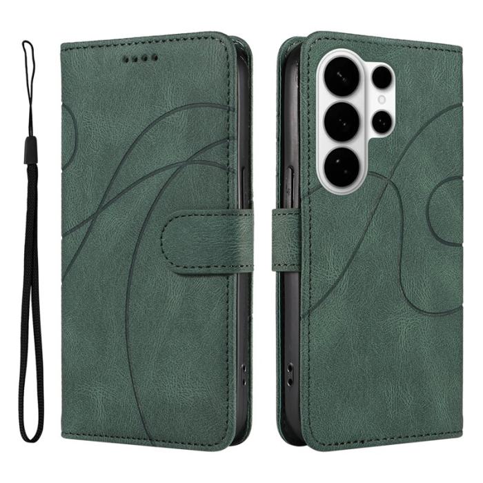 OEM - Plånboksfodral för Samsung Galaxy S26 Ultra Äkta läder Ställ - Grön