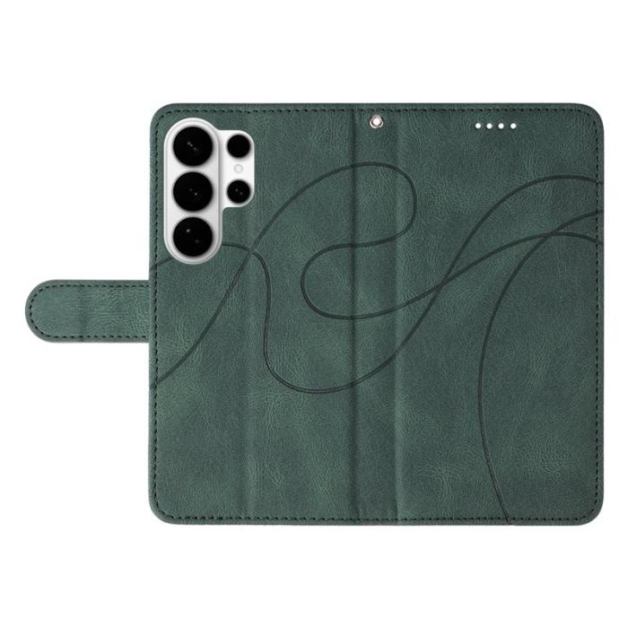 OEM - Plånboksfodral för Samsung Galaxy S26 Ultra Äkta läder Ställ - Grön