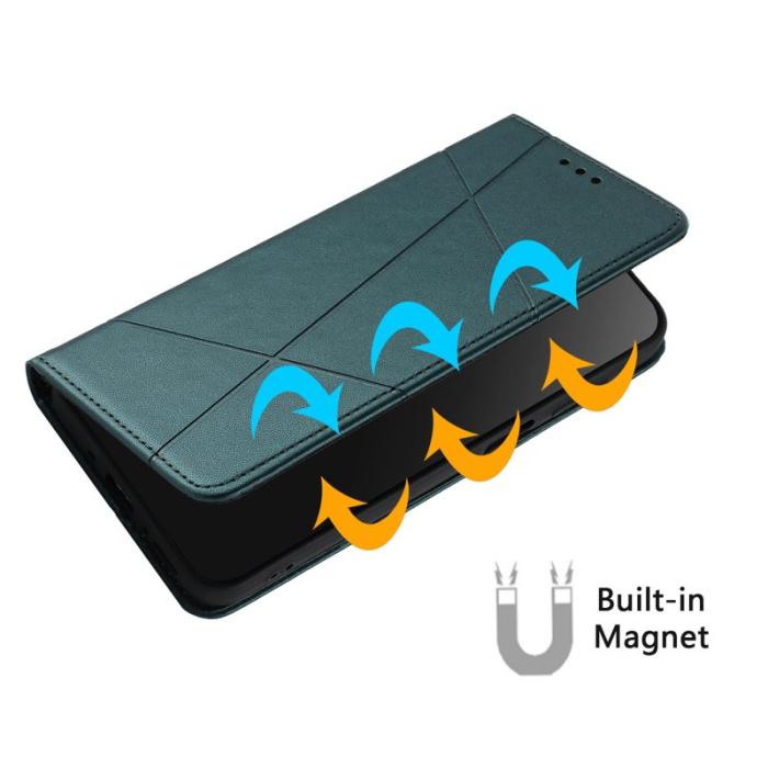 OEM - Plånboksfodral för Samsung Galaxy S26 Ultra Äkta läder Ställ - Grön