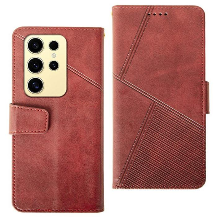 IDEWEI - IDEWEI Plånboksfodral för Samsung Galaxy S26 Ultra Konstläder Ställ - Röd