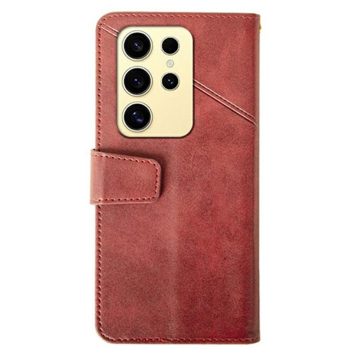 IDEWEI - IDEWEI Plånboksfodral för Samsung Galaxy S26 Ultra Konstläder Ställ - Röd