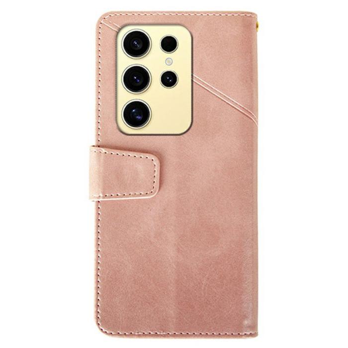 IDEWEI - IDEWEI Plånboksfodral för Samsung Galaxy S26 Ultra Konstläder Ställ - Rosa