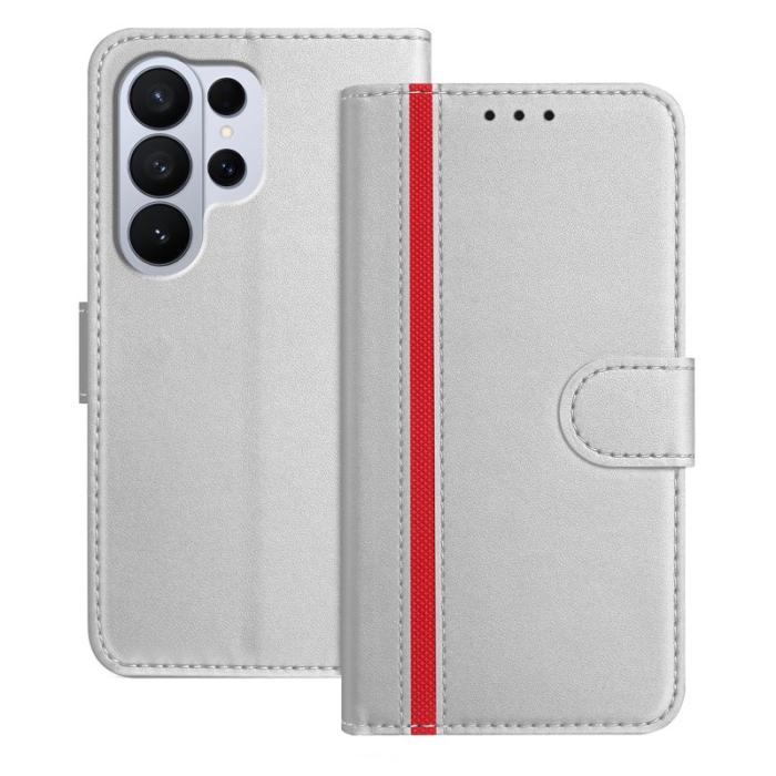 OEM - Plånboksfodral för Samsung Galaxy S26 Ultra Konstläder Ställ - Silver