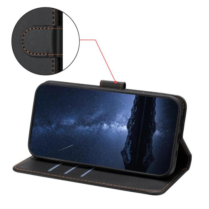 OEM - Plånboksfodral för Samsung Galaxy S26 Ultra Konstläder Ställ - Svart