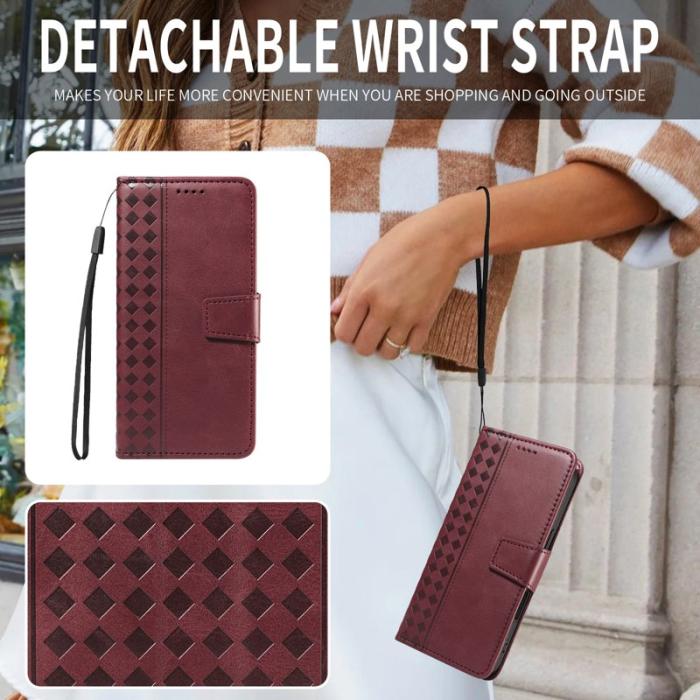 OEM - Plånboksfodral för Samsung Galaxy S26 Ultra Konstläder Ställ - Vinröd