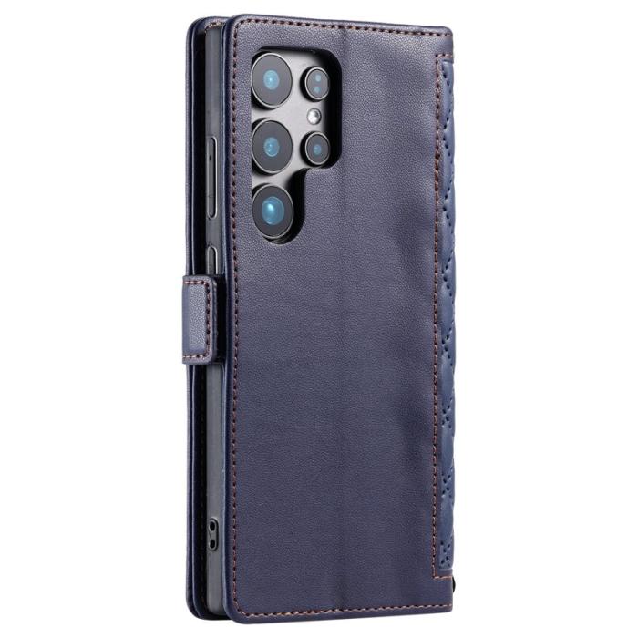 OEM - Plånboksfodral för Samsung Galaxy S26 Ultra Konstläder Stativ - Blå