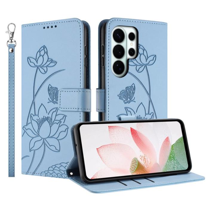 OEM - Plånboksfodral för Samsung Galaxy S26 Ultra Konstläder Stativ - Blå