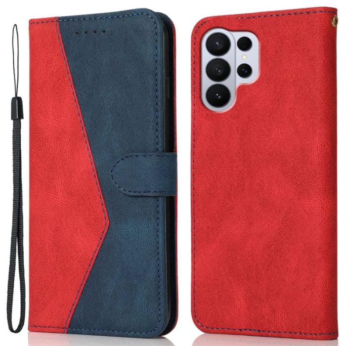 OEM - Plånboksfodral för Samsung Galaxy S26 Ultra Konstläder Stativ - Röd