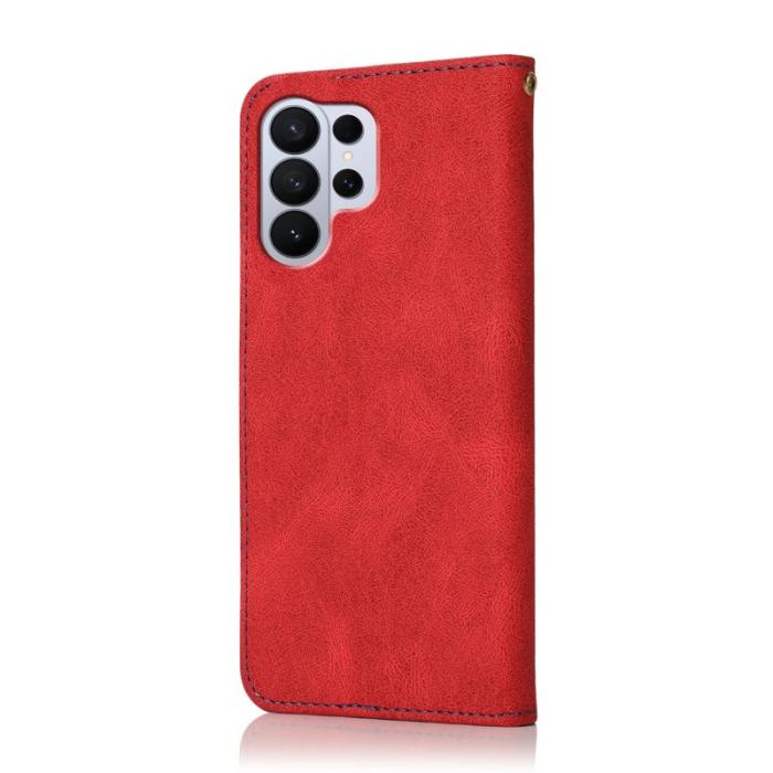 OEM - Plånboksfodral för Samsung Galaxy S26 Ultra Konstläder Stativ - Röd