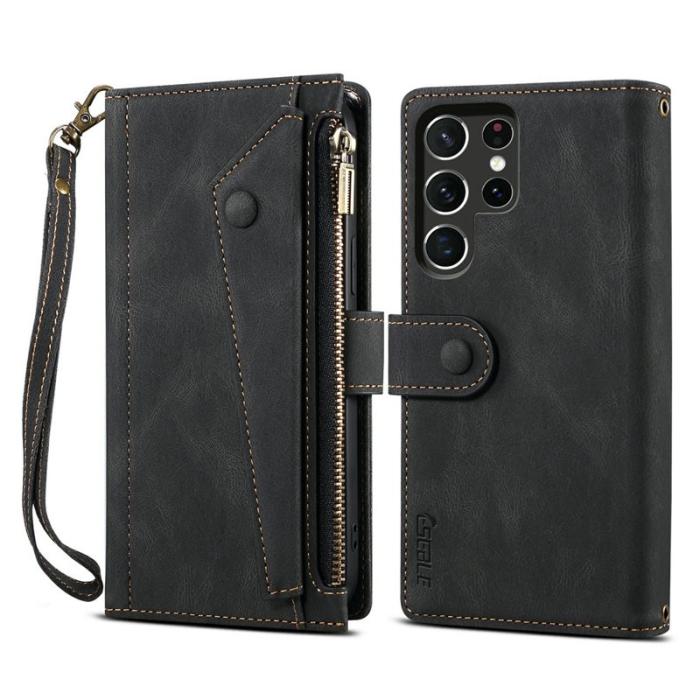 ESEBLE - ESEBLE Plånboksfodral för Samsung Galaxy S26 Ultra Konstläder Stativ - Svart