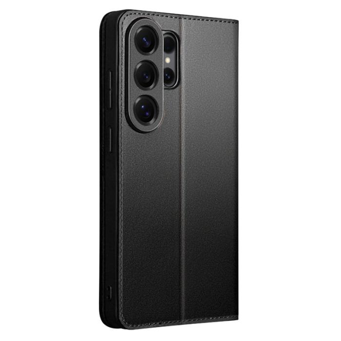 QIALINO - Qialino Plånboksfodral för Samsung Galaxy S26 Ultra Äkta läder - Svart