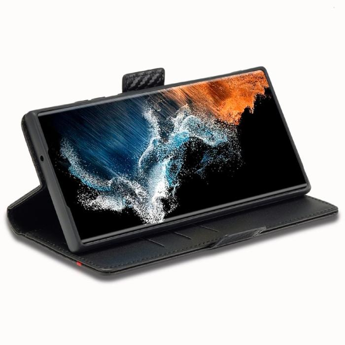 LC.imeeke - LC.IMEEKE Plånboksfodral för Samsung Galaxy S26 Ultra Konstläder - Svart