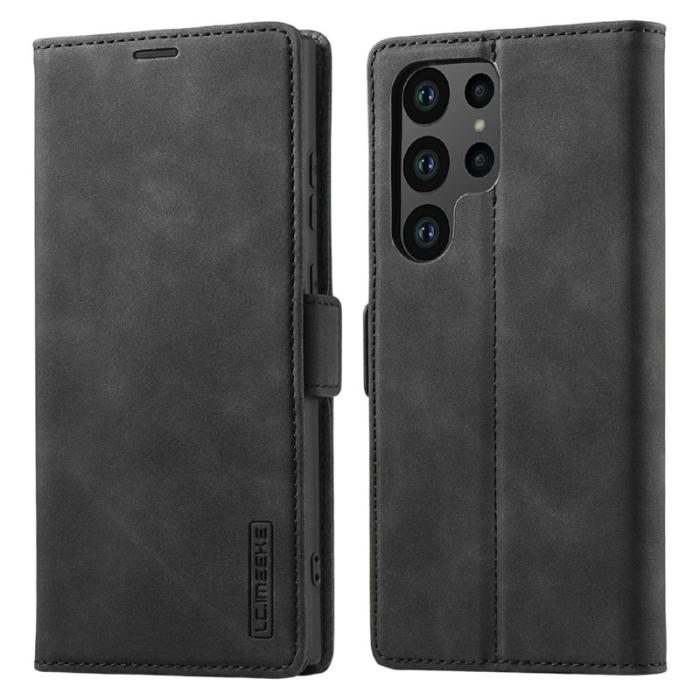 LC.imeeke - LC.IMEEKE Plånboksfodral för Samsung Galaxy S26 Ultra Konstläder - Svart