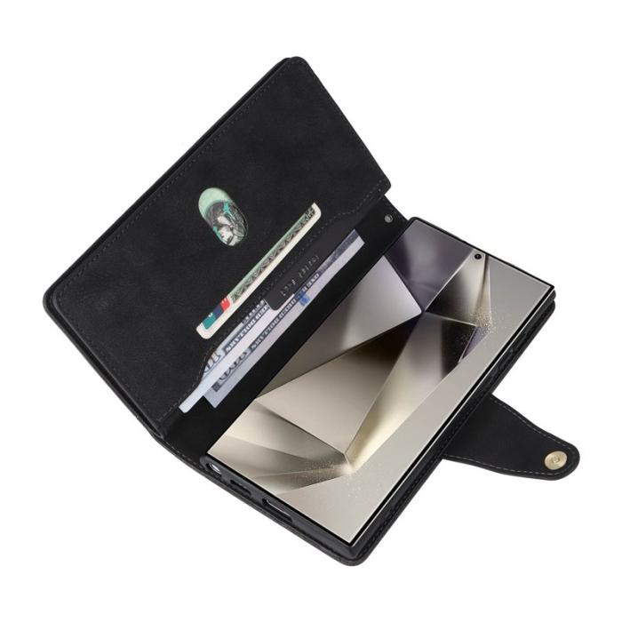 OEM - Plånboksfodral för Samsung Galaxy S26 Ultra Konstläder - Svart