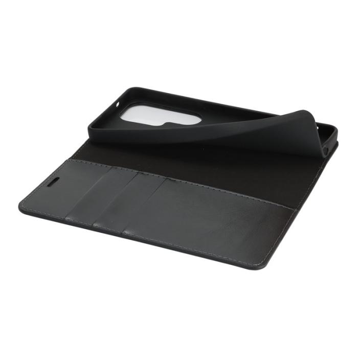 OEM - Plånboksfodral för Samsung Galaxy S26 Ultra Äkta läder - Svart