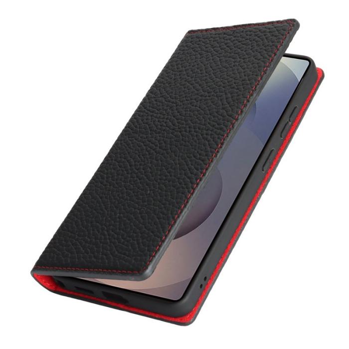 OEM - Plånboksfodral för Samsung Galaxy S26 Ultra Äkta läder - Svart