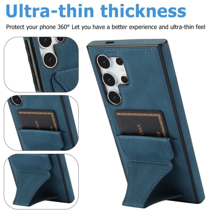 OEM - Mobilfodral för Samsung Galaxy S26 Ultra Konstläder + TPU - Blå