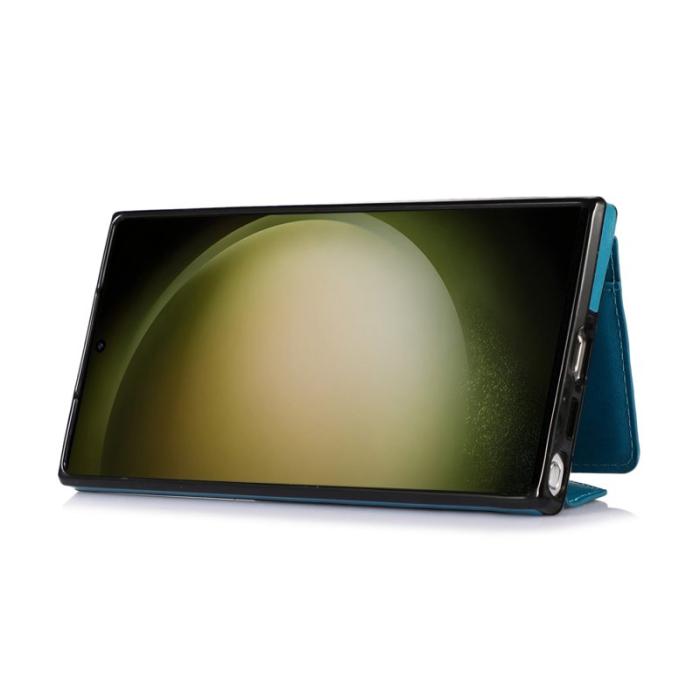 OEM - Mobilfodral för Samsung Galaxy S26 Ultra Konstläder + TPU - Blå