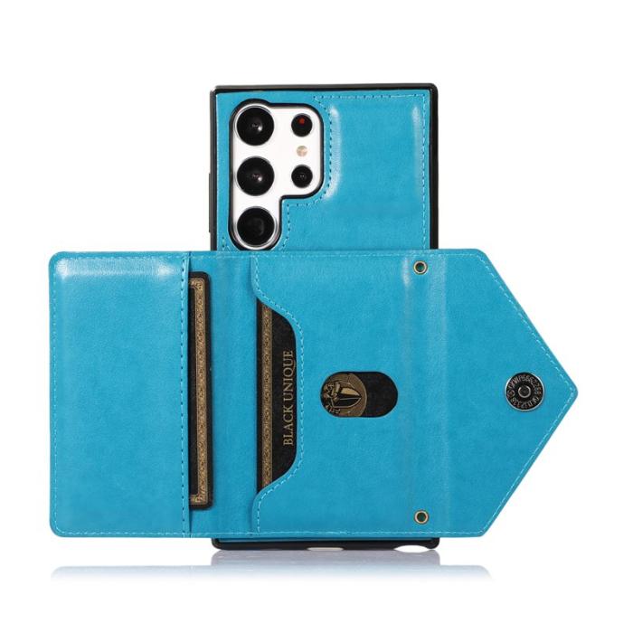 OEM - Mobilfodral för Samsung Galaxy S26 Ultra Konstläder + TPU - Blå