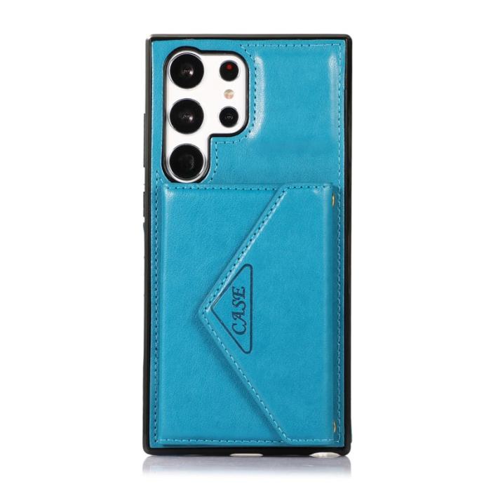 OEM - Mobilfodral för Samsung Galaxy S26 Ultra Konstläder + TPU - Blå