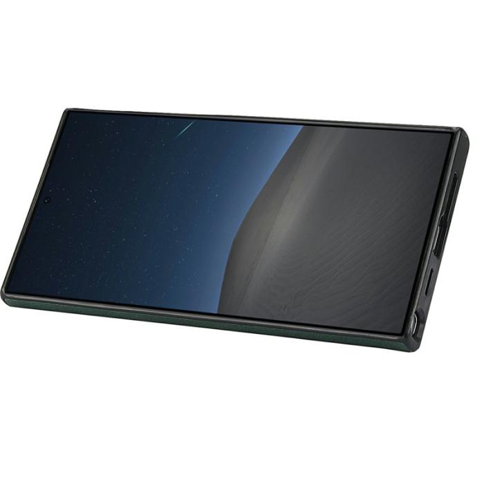 OEM - Mobilfodral för Samsung Galaxy S26 Ultra Konstläder + TPU - Grön