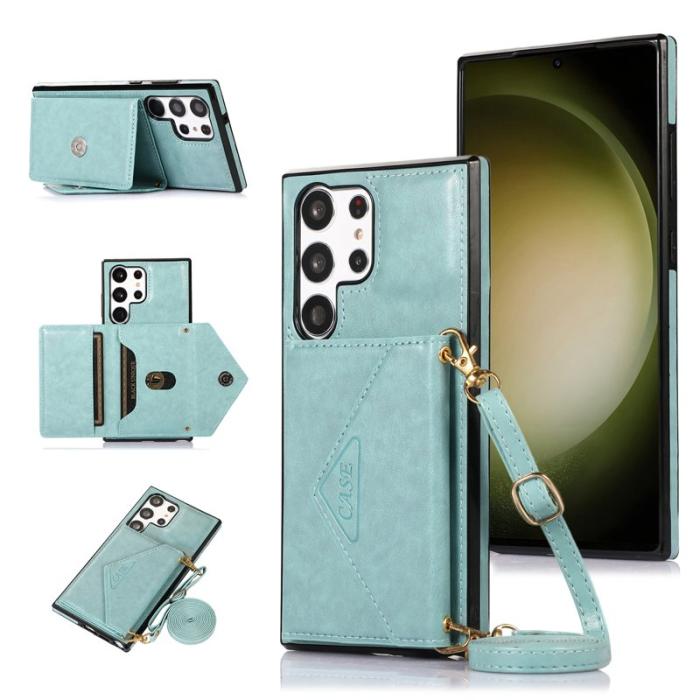 OEM - Mobilfodral för Samsung Galaxy S26 Ultra Konstläder + TPU - Grön