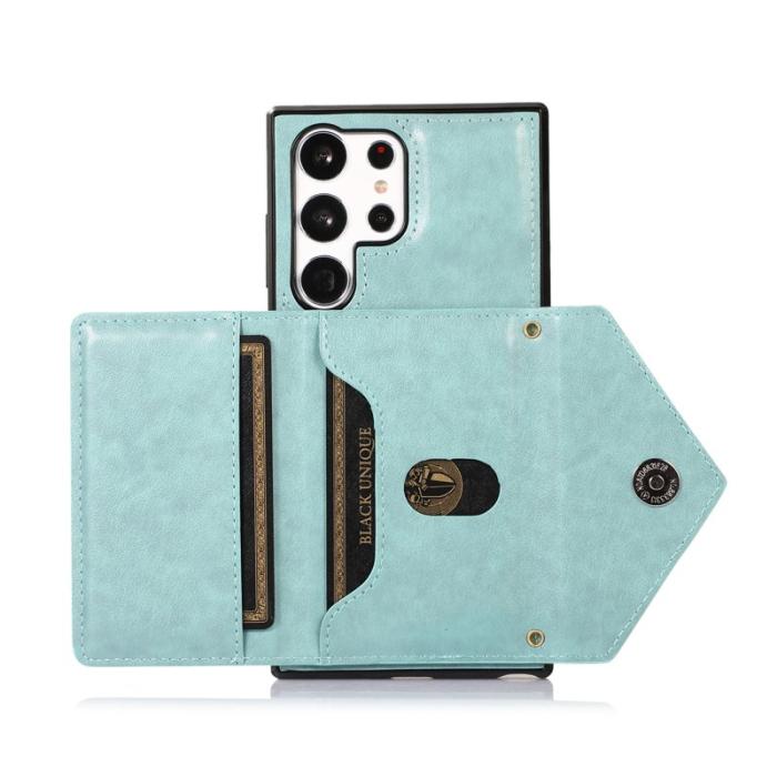 OEM - Mobilfodral för Samsung Galaxy S26 Ultra Konstläder + TPU - Grön