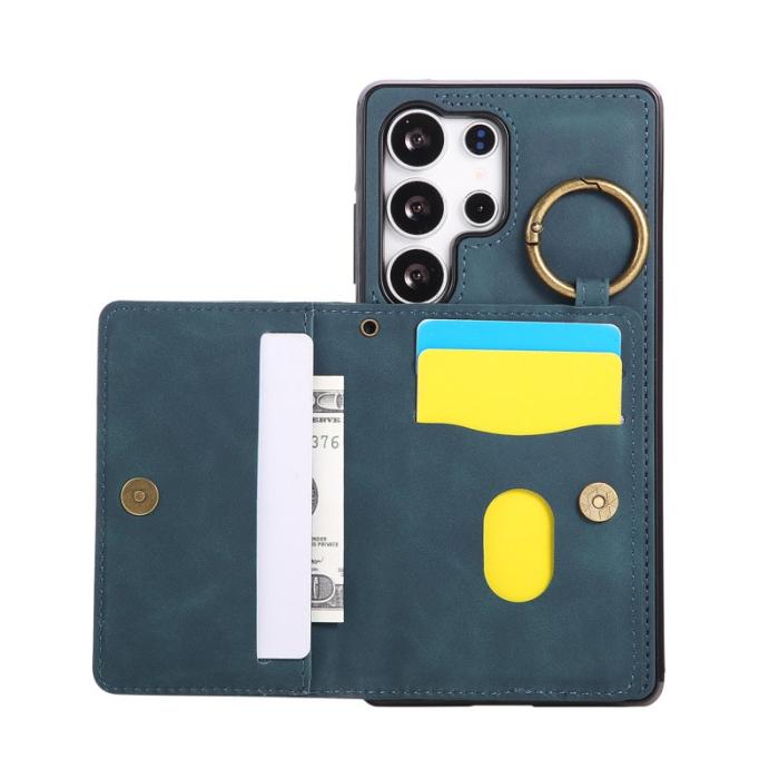 OEM - Mobilfodral för Samsung Galaxy S26 Ultra Konstläder + TPU - Grön