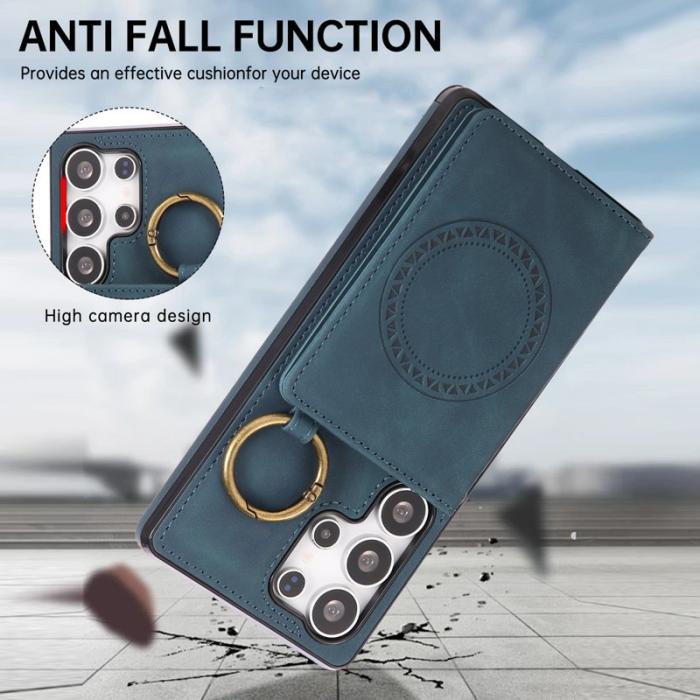 OEM - Mobilfodral för Samsung Galaxy S26 Ultra Konstläder + TPU - Grön