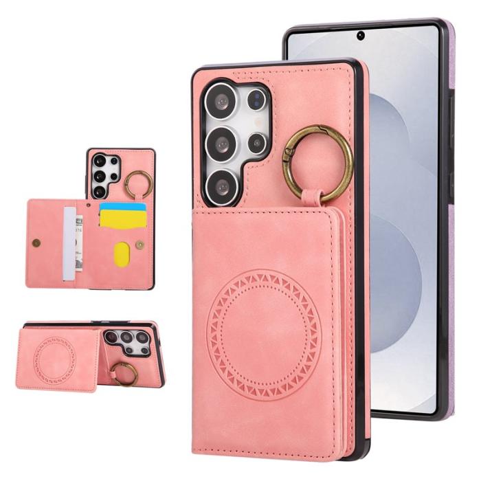 OEM - Mobilfodral för Samsung Galaxy S26 Ultra Konstläder + TPU - Roséguld