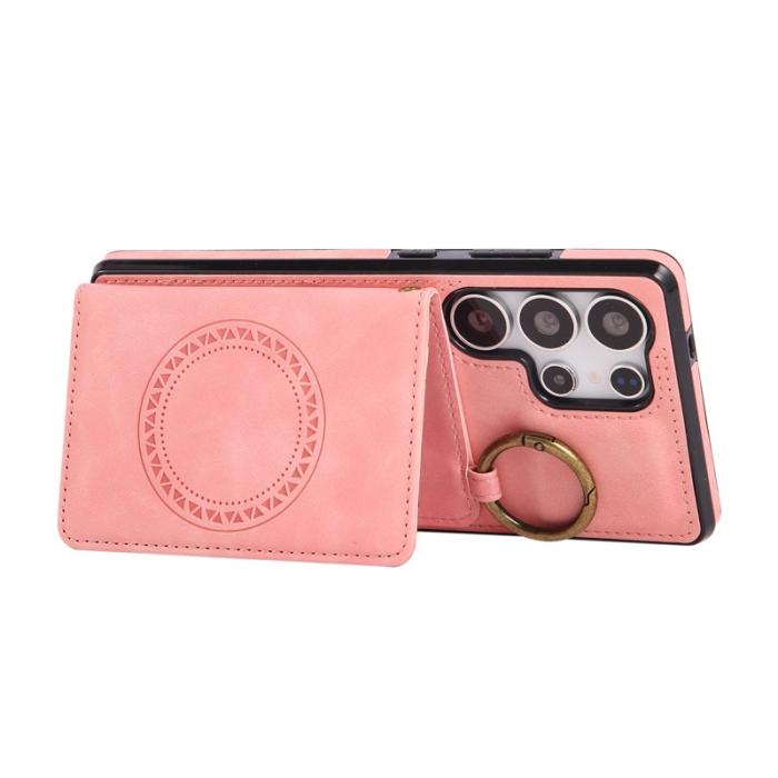 OEM - Mobilfodral för Samsung Galaxy S26 Ultra Konstläder + TPU - Roséguld