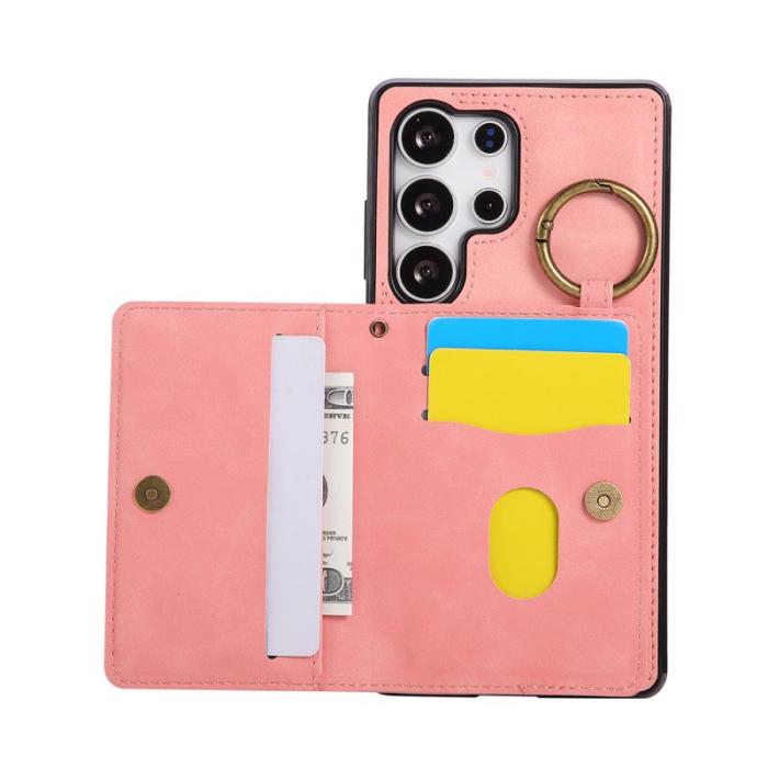 OEM - Mobilfodral för Samsung Galaxy S26 Ultra Konstläder + TPU - Roséguld