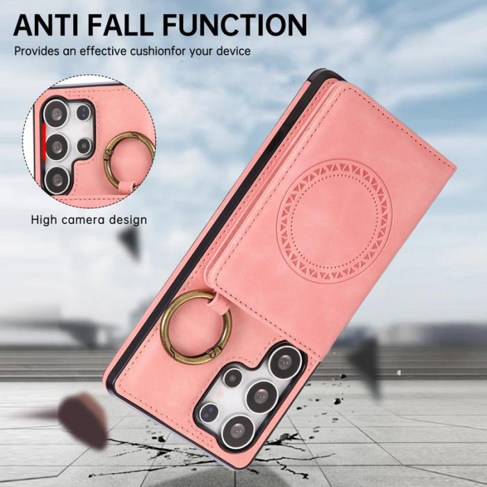 OEM - Mobilfodral för Samsung Galaxy S26 Ultra Konstläder + TPU - Roséguld