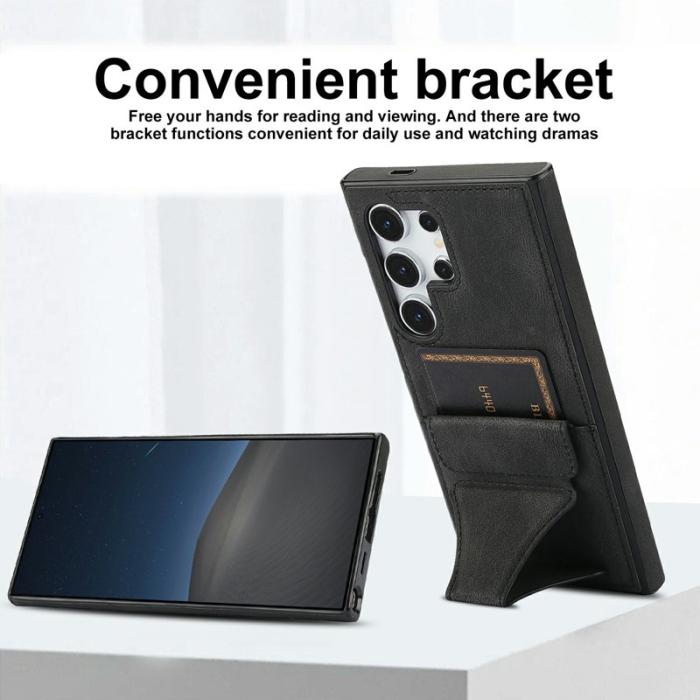 OEM - Mobilfodral för Samsung Galaxy S26 Ultra Konstläder + TPU - Svart