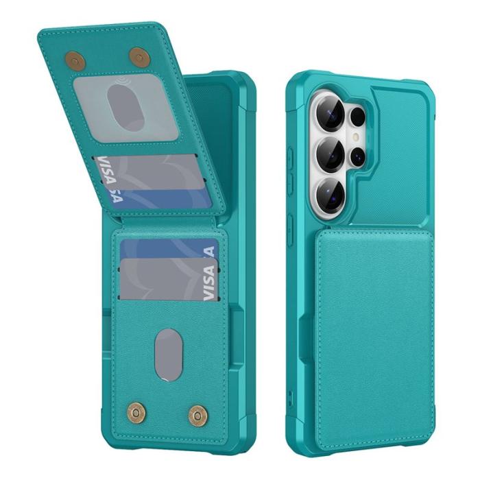 OEM - Mobilfodral för Samsung Galaxy S26 Ultra Kickstand Kortfack - Grön