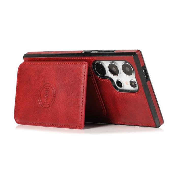 OEM - Mobilfodral för Samsung Galaxy S26 Ultra Kickstand Kortfack - Röd