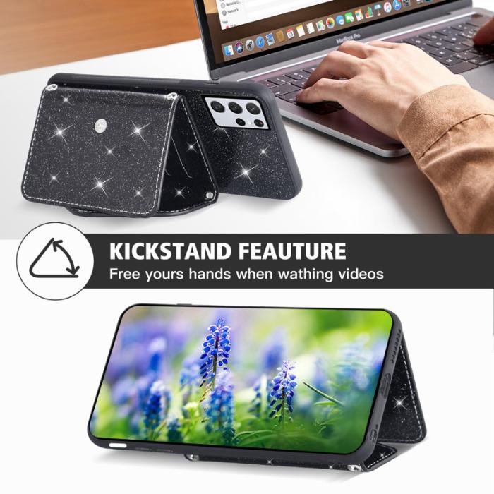 OEM - Mobilfodral för Samsung Galaxy S26 Ultra Kickstand Kortfack - Svart