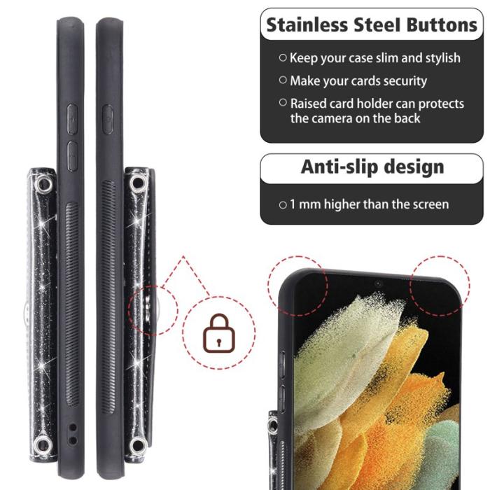 OEM - Mobilfodral för Samsung Galaxy S26 Ultra Kickstand Kortfack - Svart