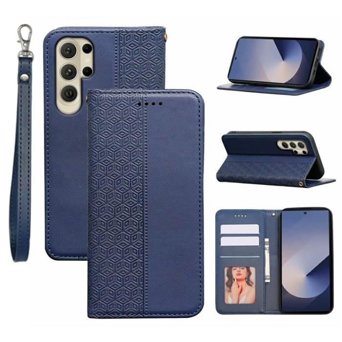 OEM - Plånboksfodral för Samsung Galaxy S26 Ultra Konstläder - Blå