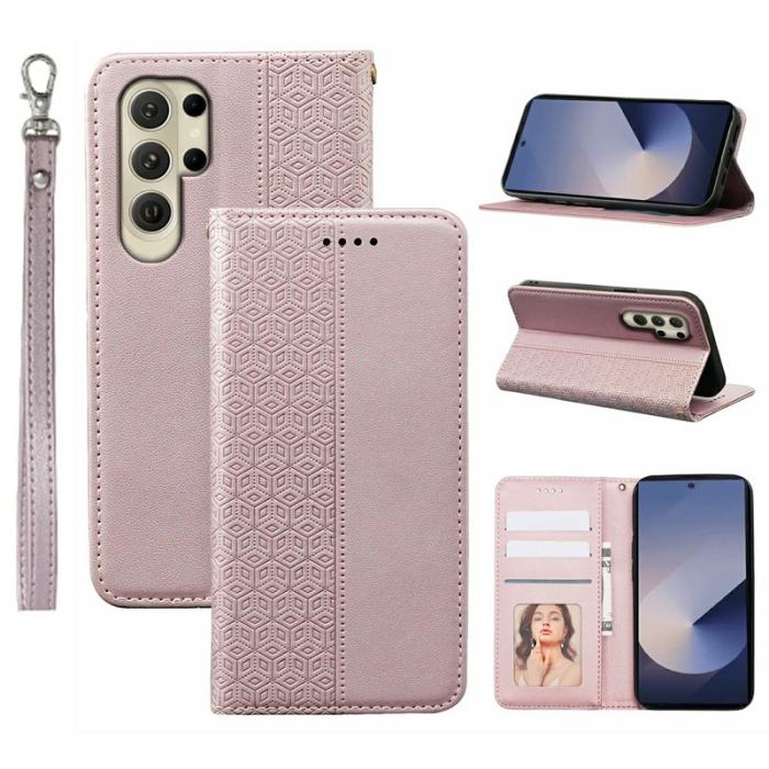 OEM - Plånboksfodral för Samsung Galaxy S26 Ultra Konstläder - Roséguld