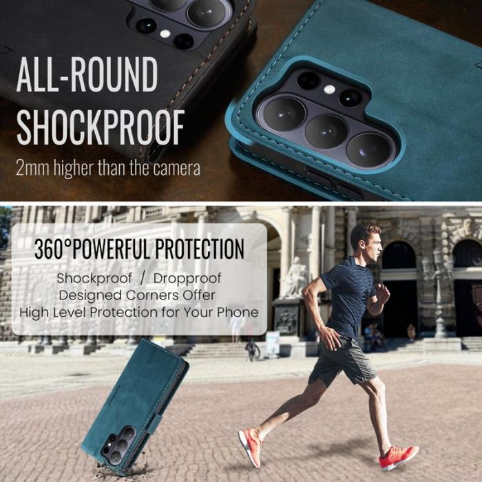 Caseme - CaseMe Plånboksfodral för Samsung Galaxy S26 Ultra Konstläder Ställ - Blå