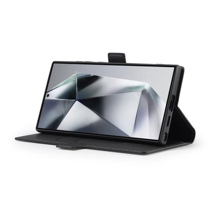 LC.imeeke - LC.IMEEKE Plånboksfodral för Samsung Galaxy S26 Ultra Konstläder Ställ - Svart