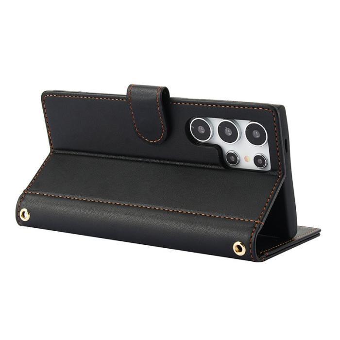 OEM - Plånboksfodral för Samsung Galaxy S26 Ultra Konstläder Ställ - Svart