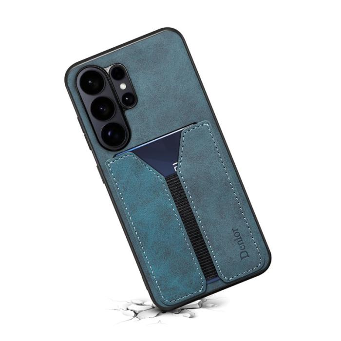 DENIOR - DENIOR Mobilfodral för Samsung Galaxy S26 Ultra Kortfack Konstläder + TPU - Blå
