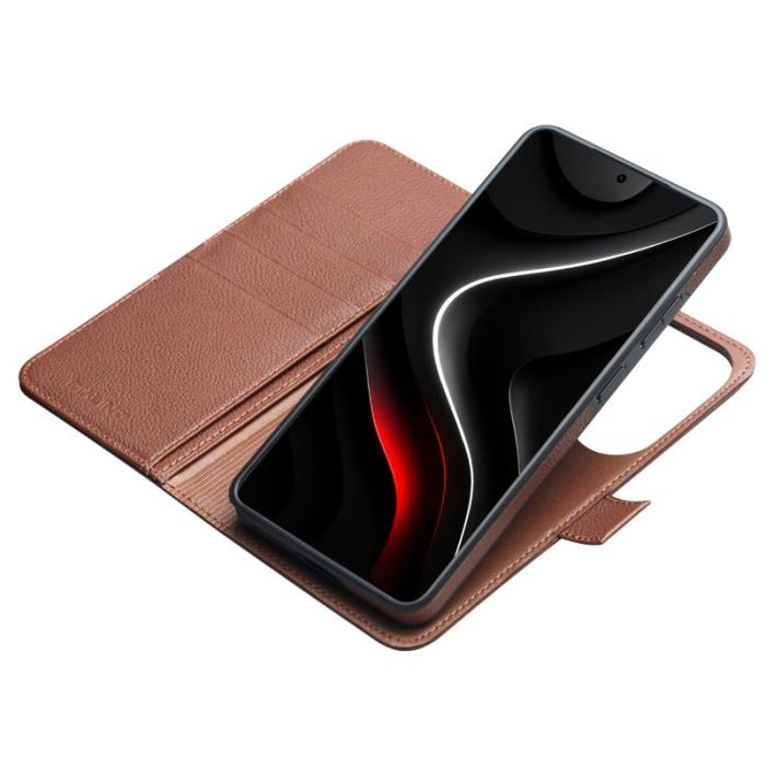 OEM - Plånboksfodral för Samsung Galaxy S26 Ultra Magnetiskt Äkta läder - Brun