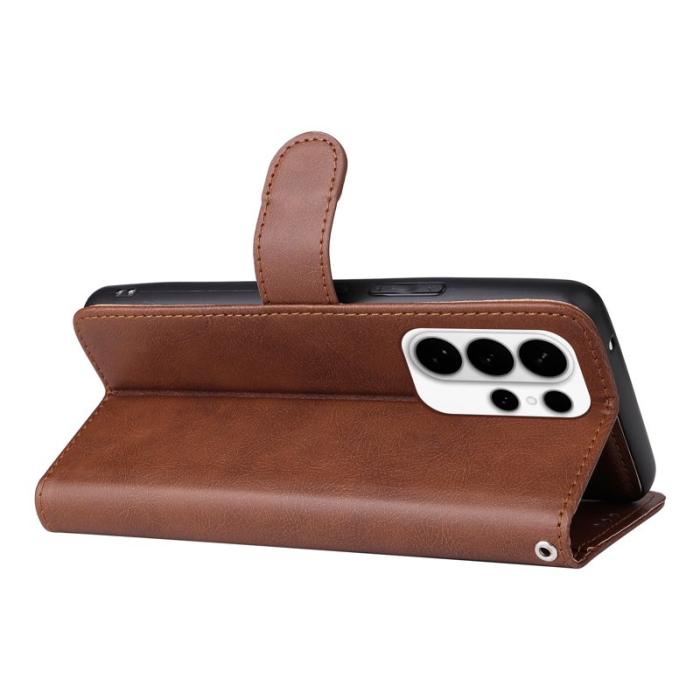 OEM - Plånboksfodral för Samsung Galaxy S26 Ultra Magnetiskt Konstläder - Brun