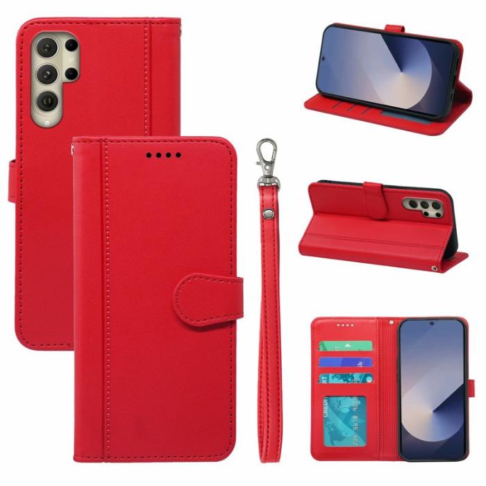 OEM - Plånboksfodral för Samsung Galaxy S26 Ultra Magnetiskt Konstläder - Röd