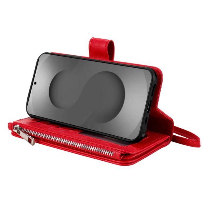OEM - Plånboksfodral för Samsung Galaxy S26 Ultra Magnetiskt Konstläder - Röd